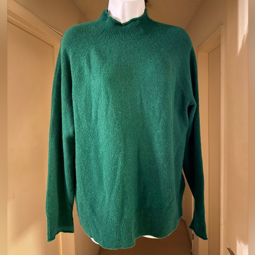 J. Crew Mockneck Green Sweater - Size M